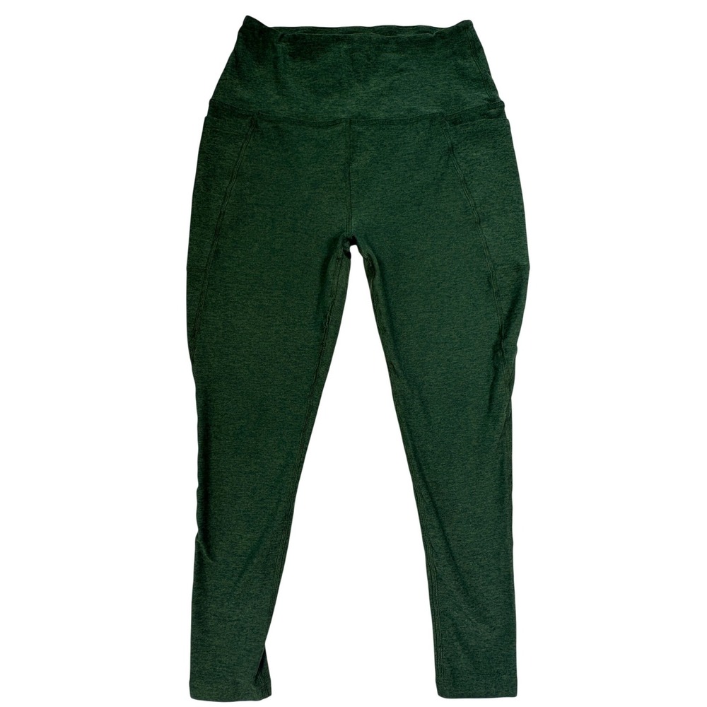 Beyond Yoga Spacedye High Waisted Midi Leggings Forest Green Pockets Large